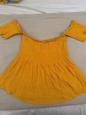 Yellow Off-Shoulder Women’s Top